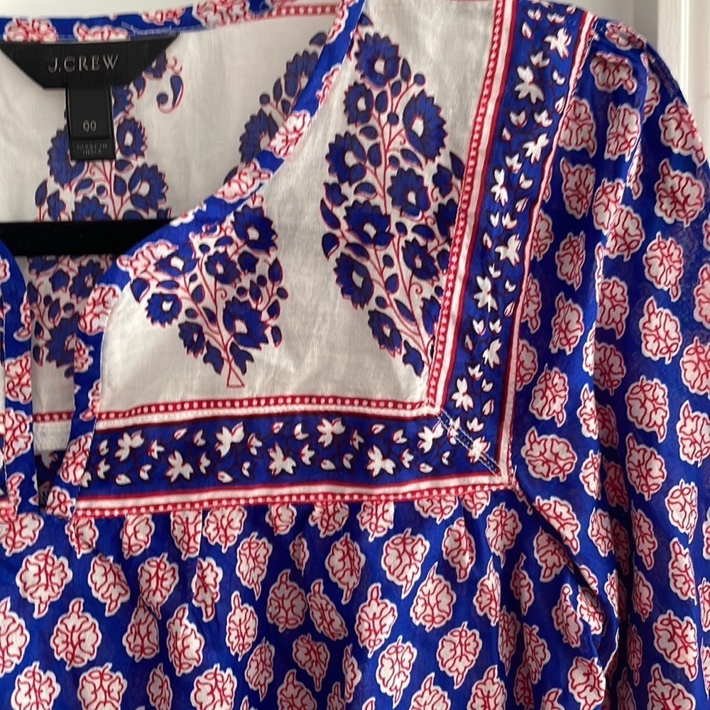 J Crew Block Print Blouse - image 4